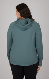 Plus Slim Fitted Full Zip Hooded Jacket - 90 Degree by Reflex