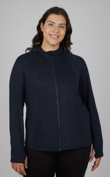 Plus Flared Bottom Full Zip Jacket - 90 Degree by Reflex