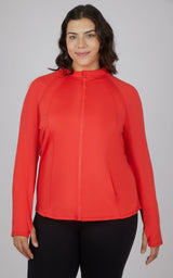 Plus Flared Bottom Full Zip Jacket