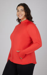 Plus Flared Bottom Full Zip Jacket