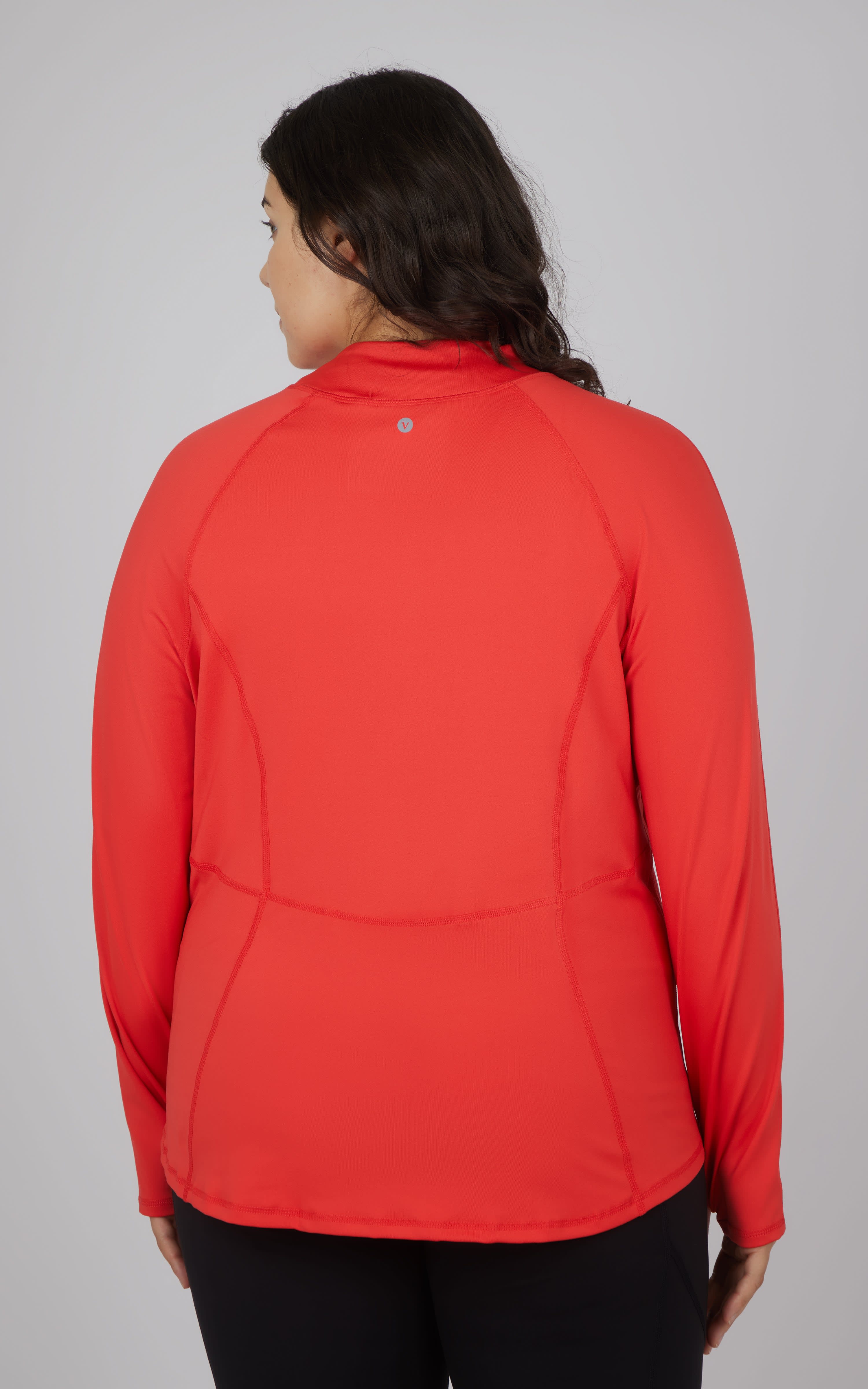 Plus Flared Bottom Full Zip Jacket - 90 Degree by Reflex