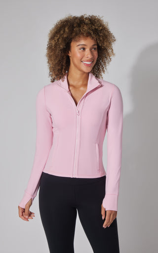 Interlock Industry Slim Fit Jacket with Pleated Neck