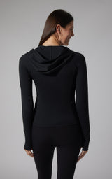 Felix Lux Ribbed Full Zip Hoodie Jacket - 90 Degree by Reflex
