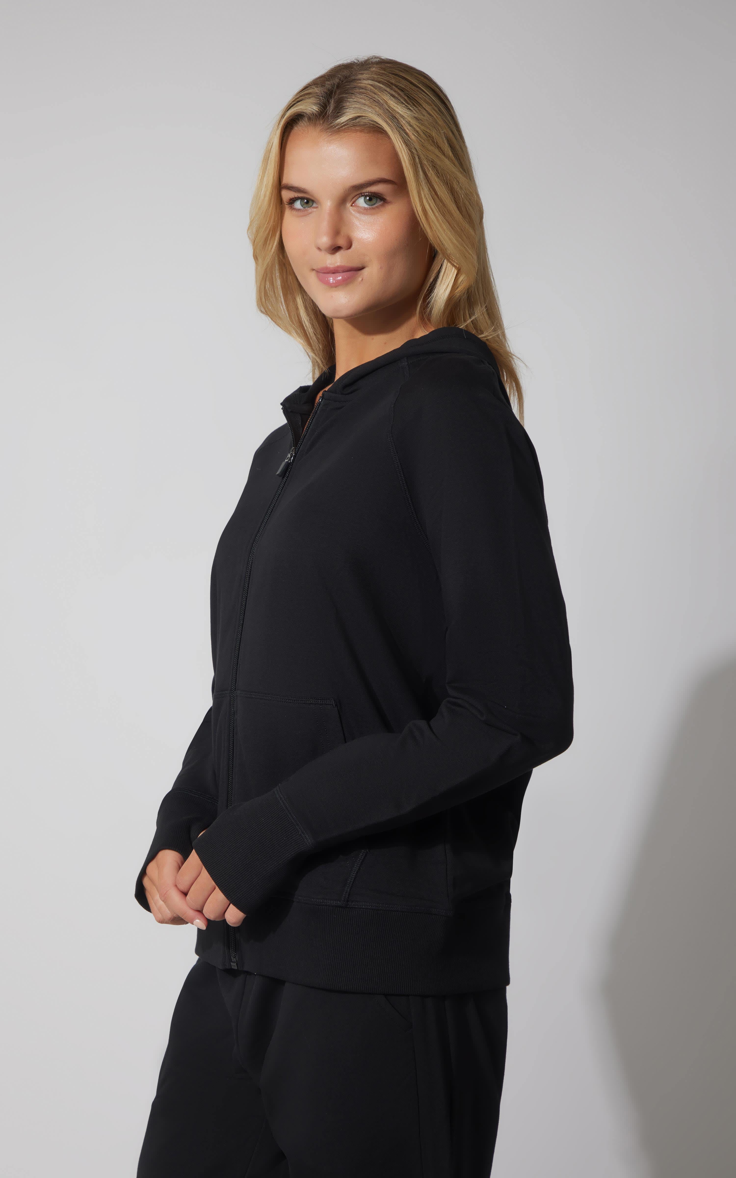 Terry Everyday Full Zip Hoodie Jacket - 90 Degree by Reflex