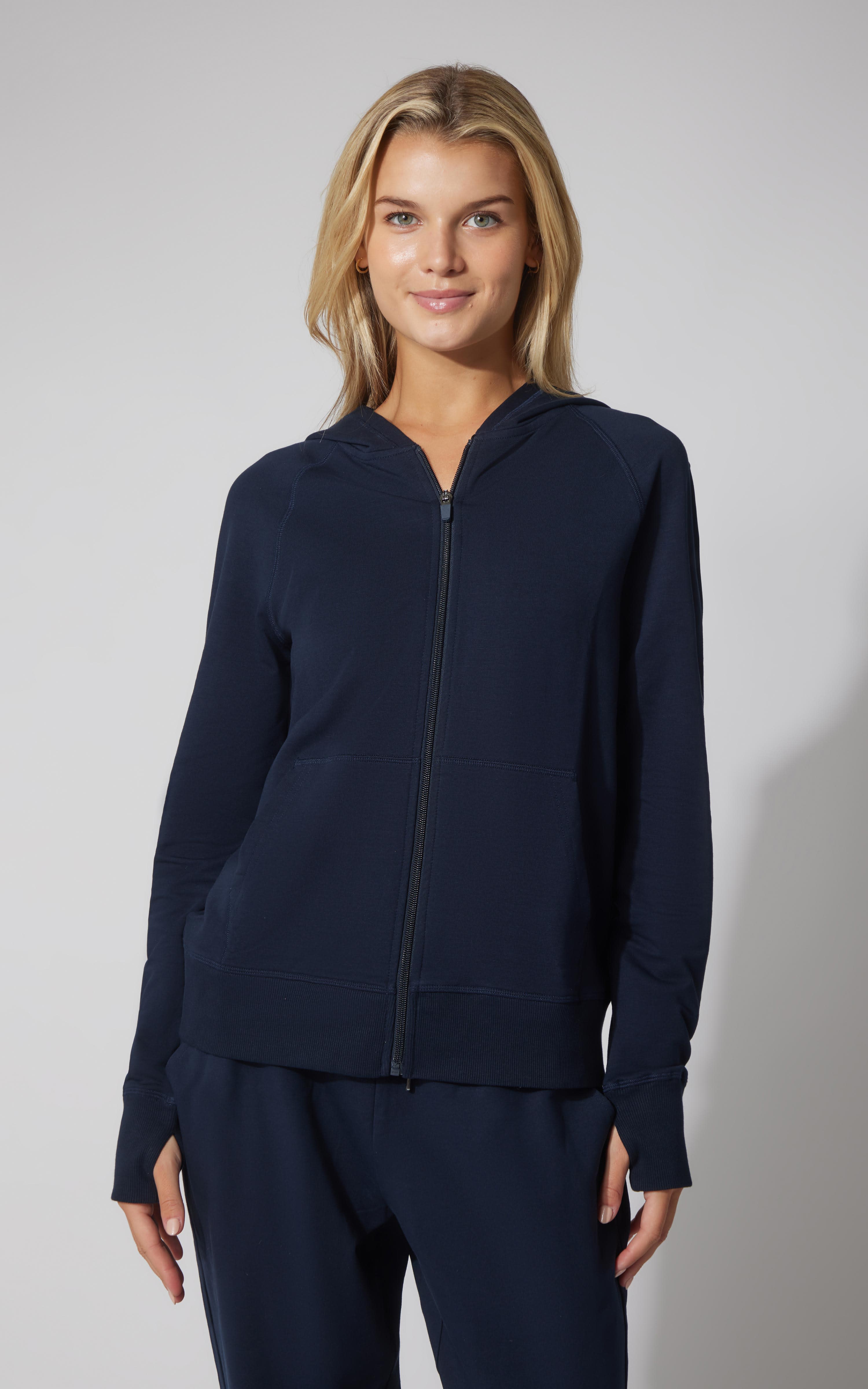 Terry Everyday Full Zip Hoodie Jacket - 90 Degree by Reflex