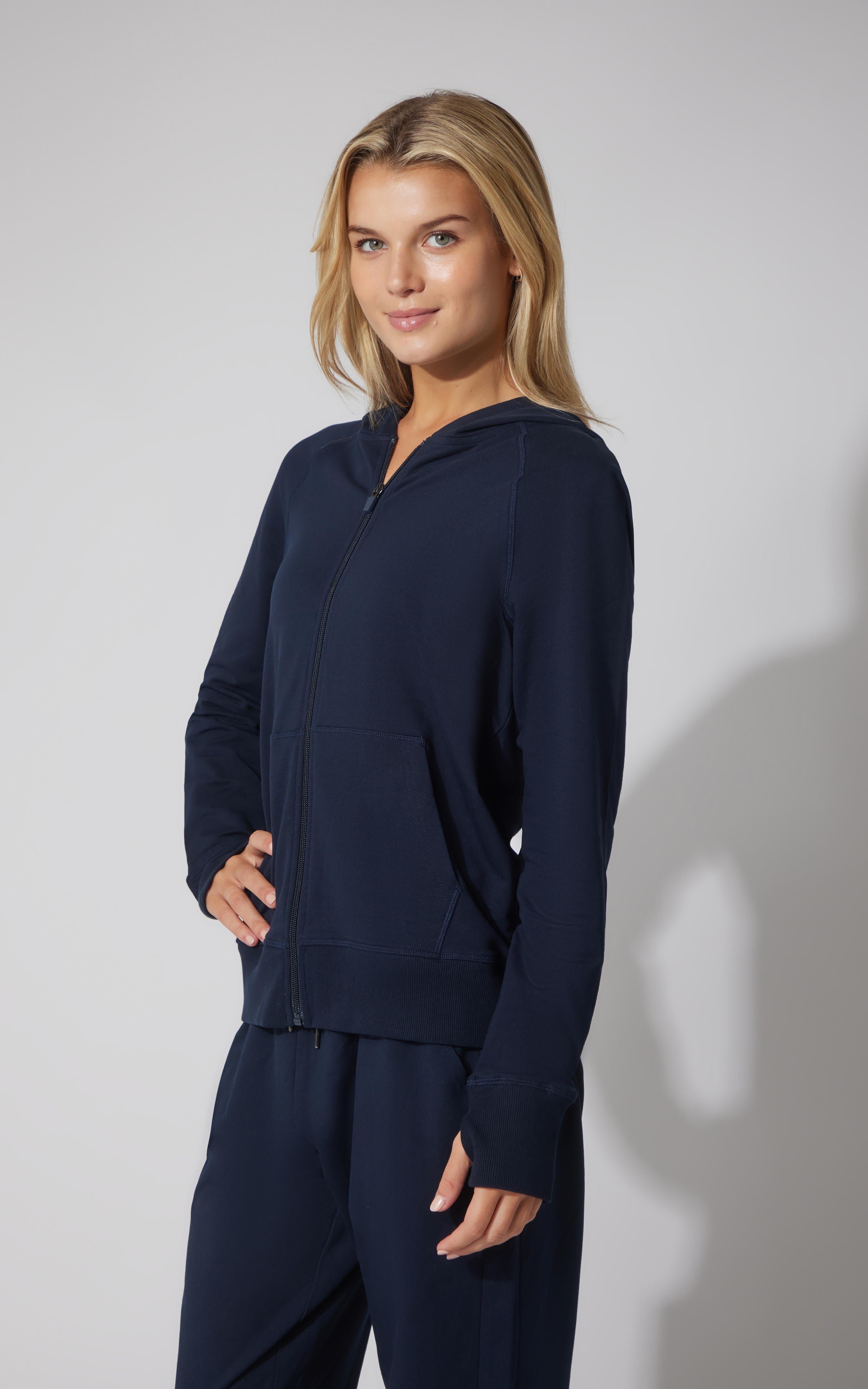 Terry Everyday Full Zip Hoodie Jacket - 90 Degree by Reflex
