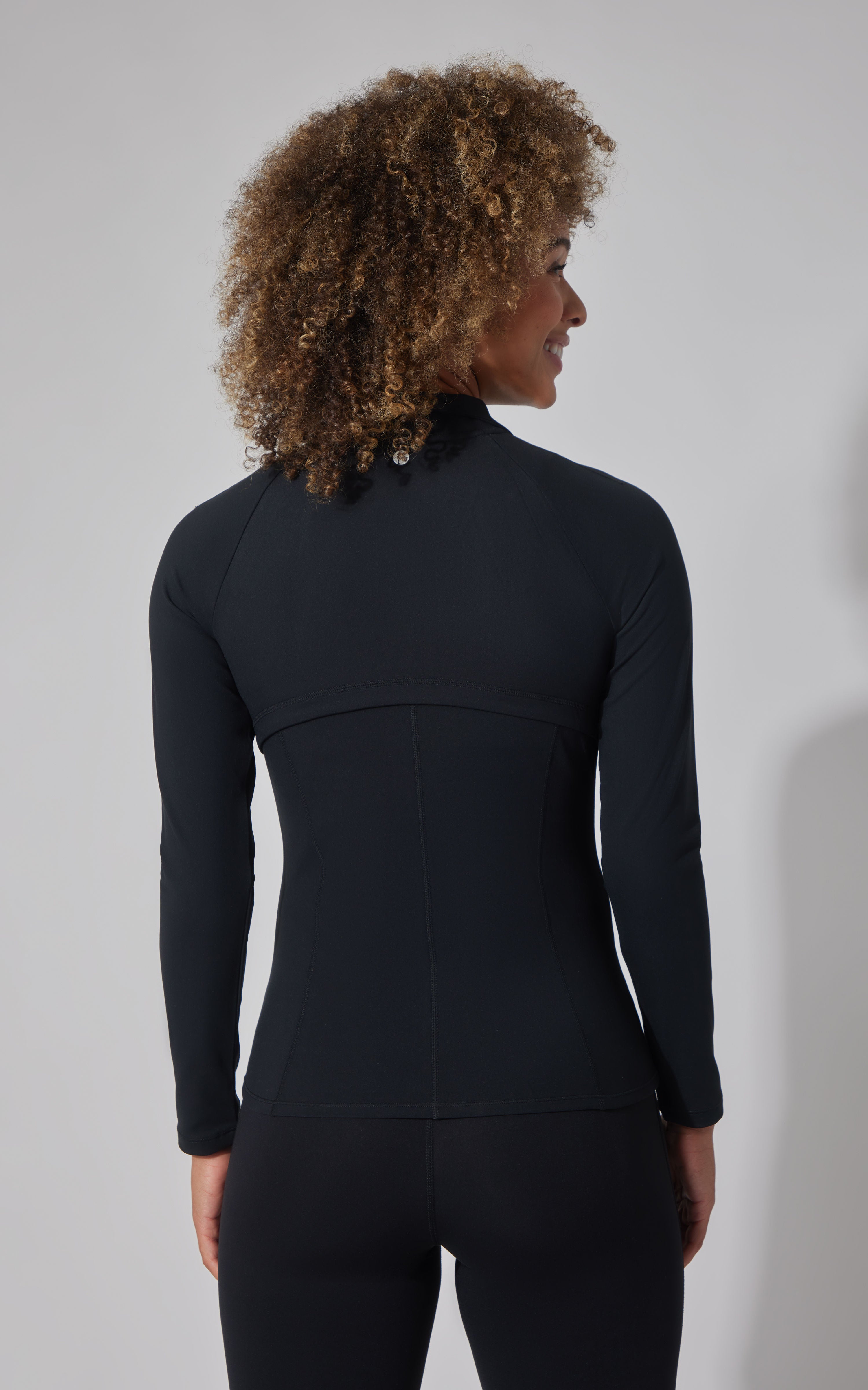 Interlock Brisa Flared Bottom Full Zip Jacket With Back Vent