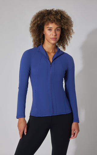 Interlock Brisa Flared Bottom Full Zip Jacket With Back Vent