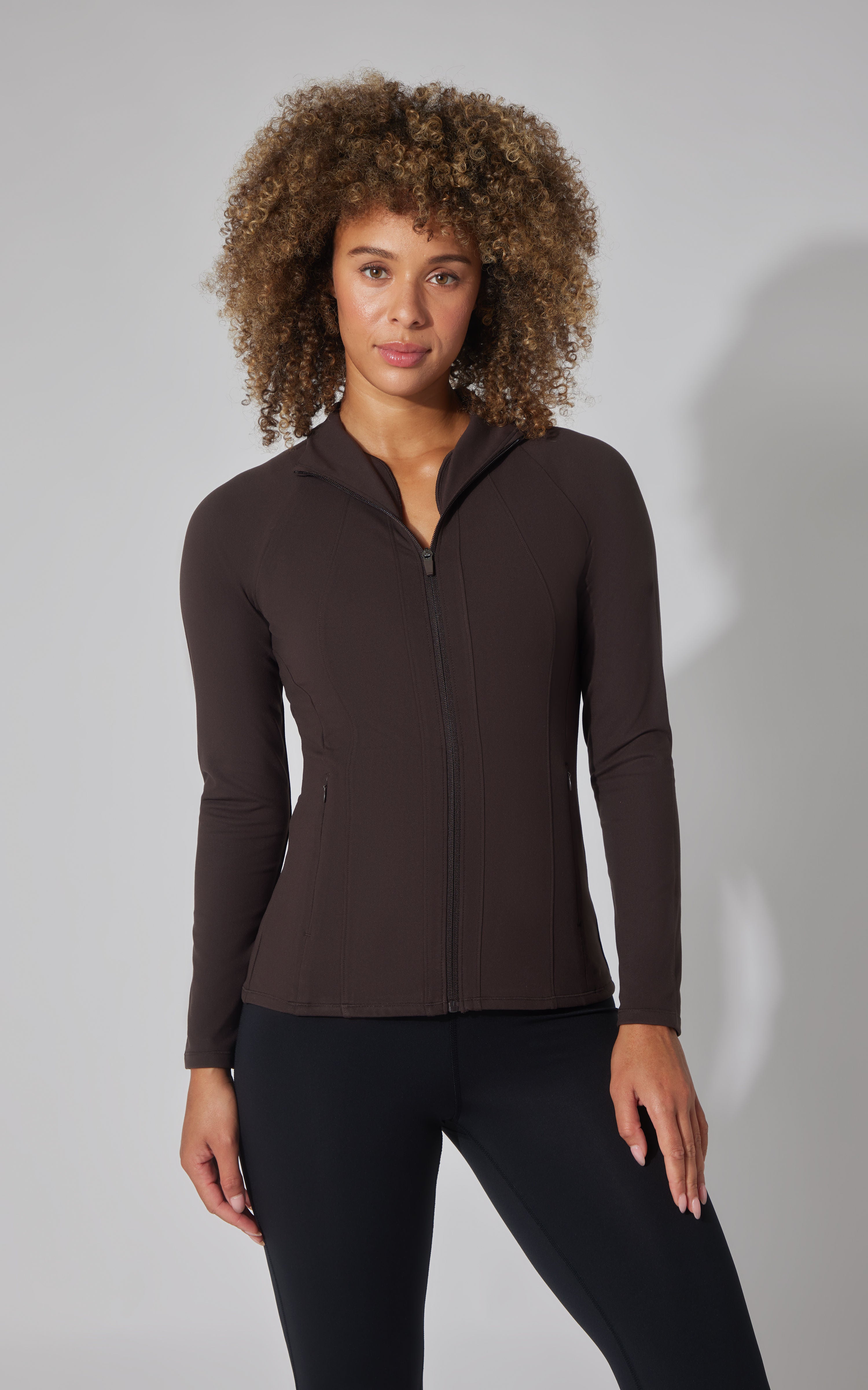 Interlock Brisa Flared Bottom Full Zip Jacket With Back Vent