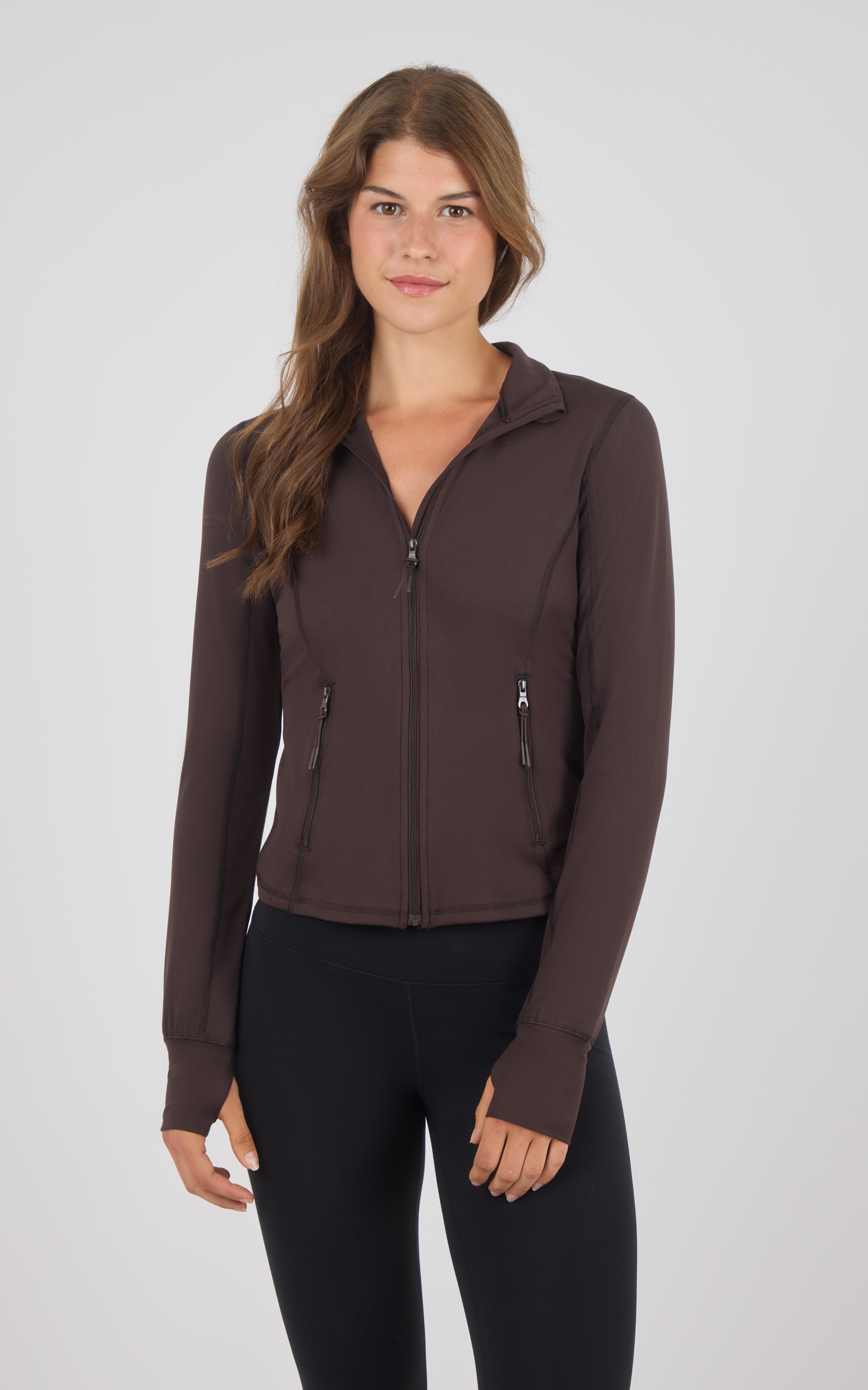 Lux Odessa Full Zip Jacket w/ Side Pocket and Design Seam - 90 Degree by Reflex