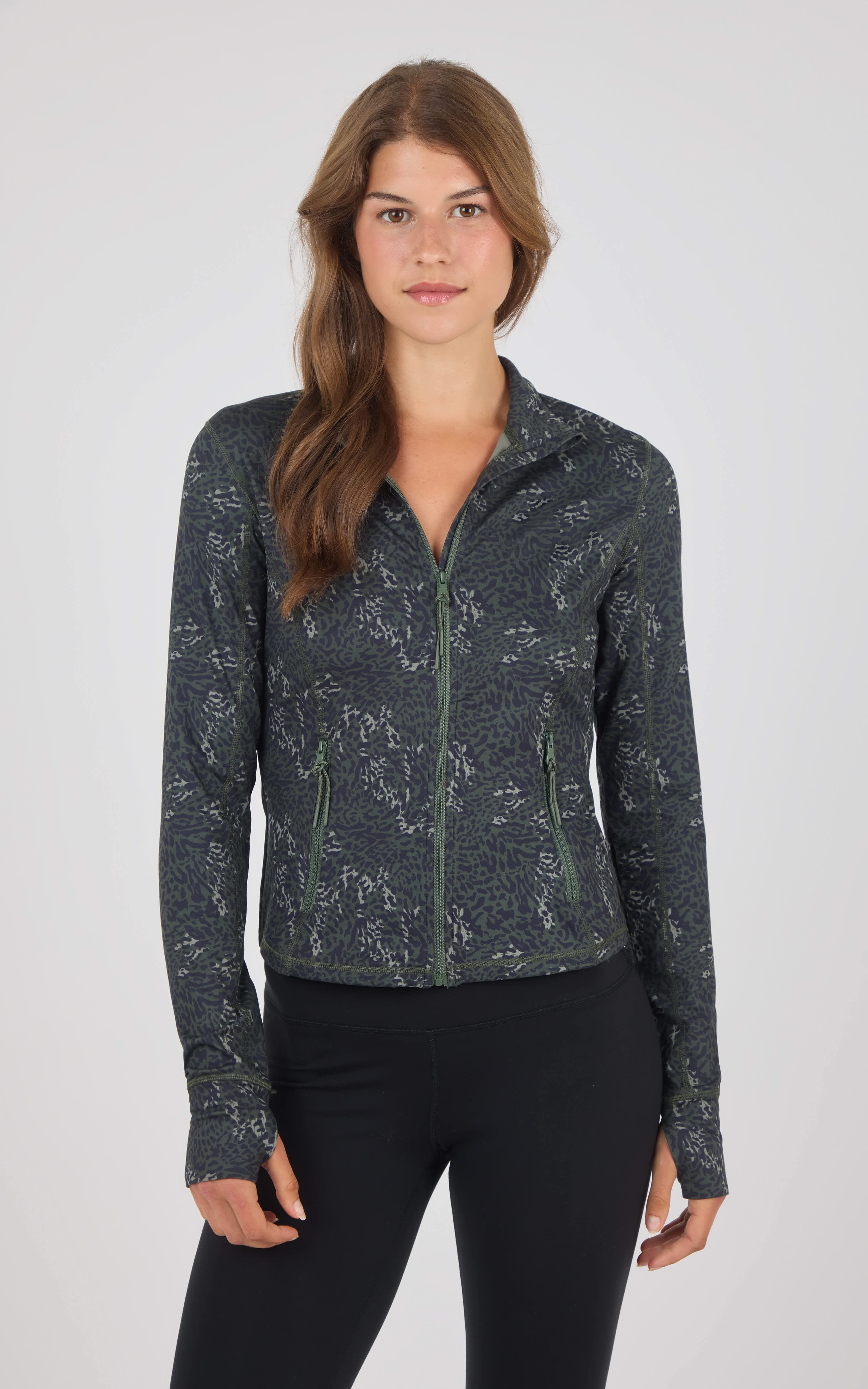 Lux Odessa Full Zip Jacket w/ Side Pocket and Design Seam - 90 Degree by Reflex