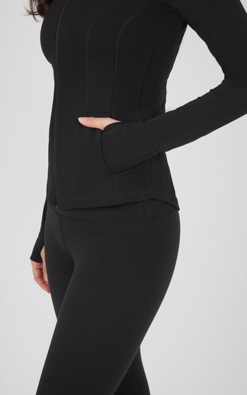Interlink Ribbed Princess Seam Performance Jacket