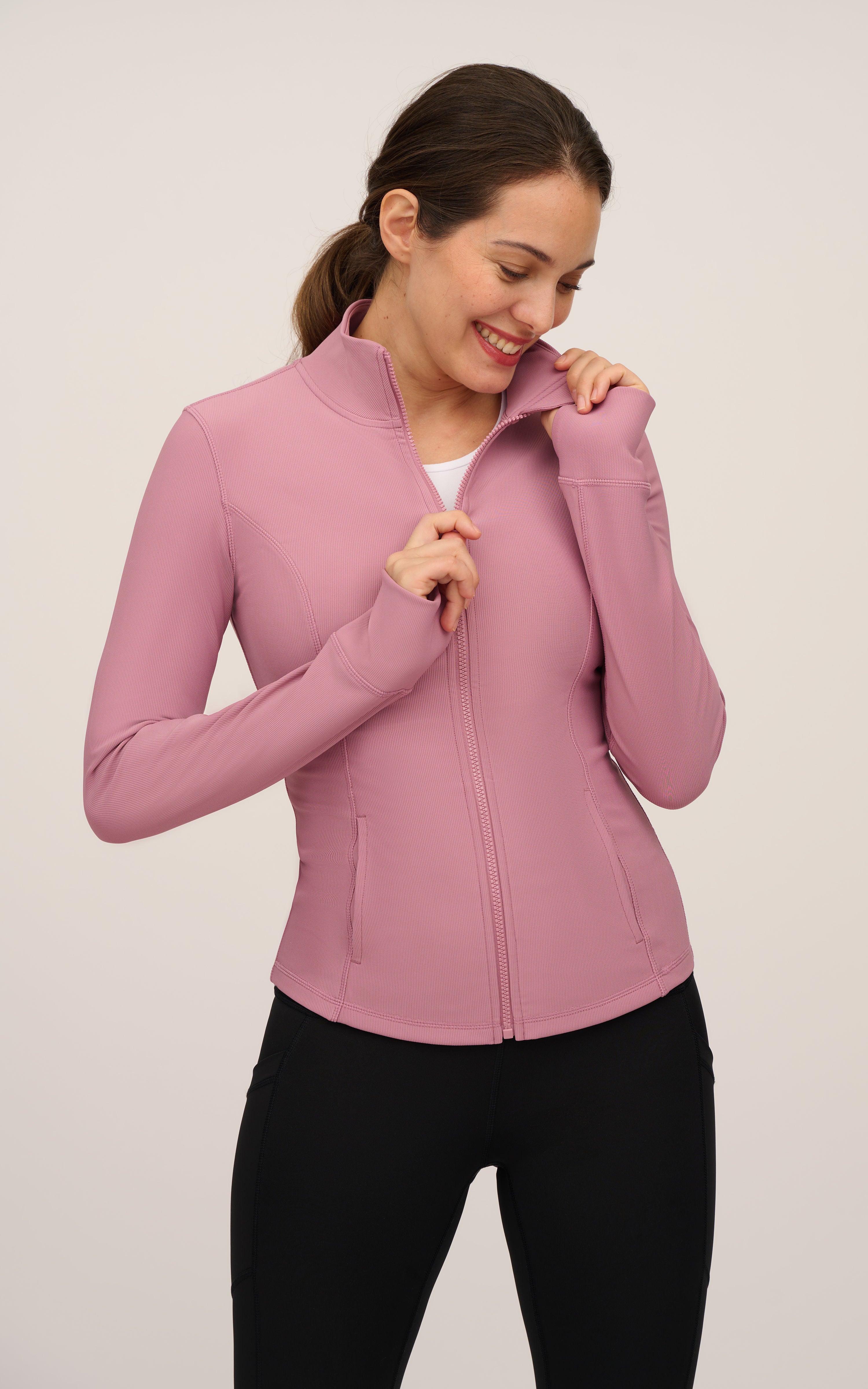 JW88967 Rib Altitude full zip performance jacket – Dusky Orchid – image 4