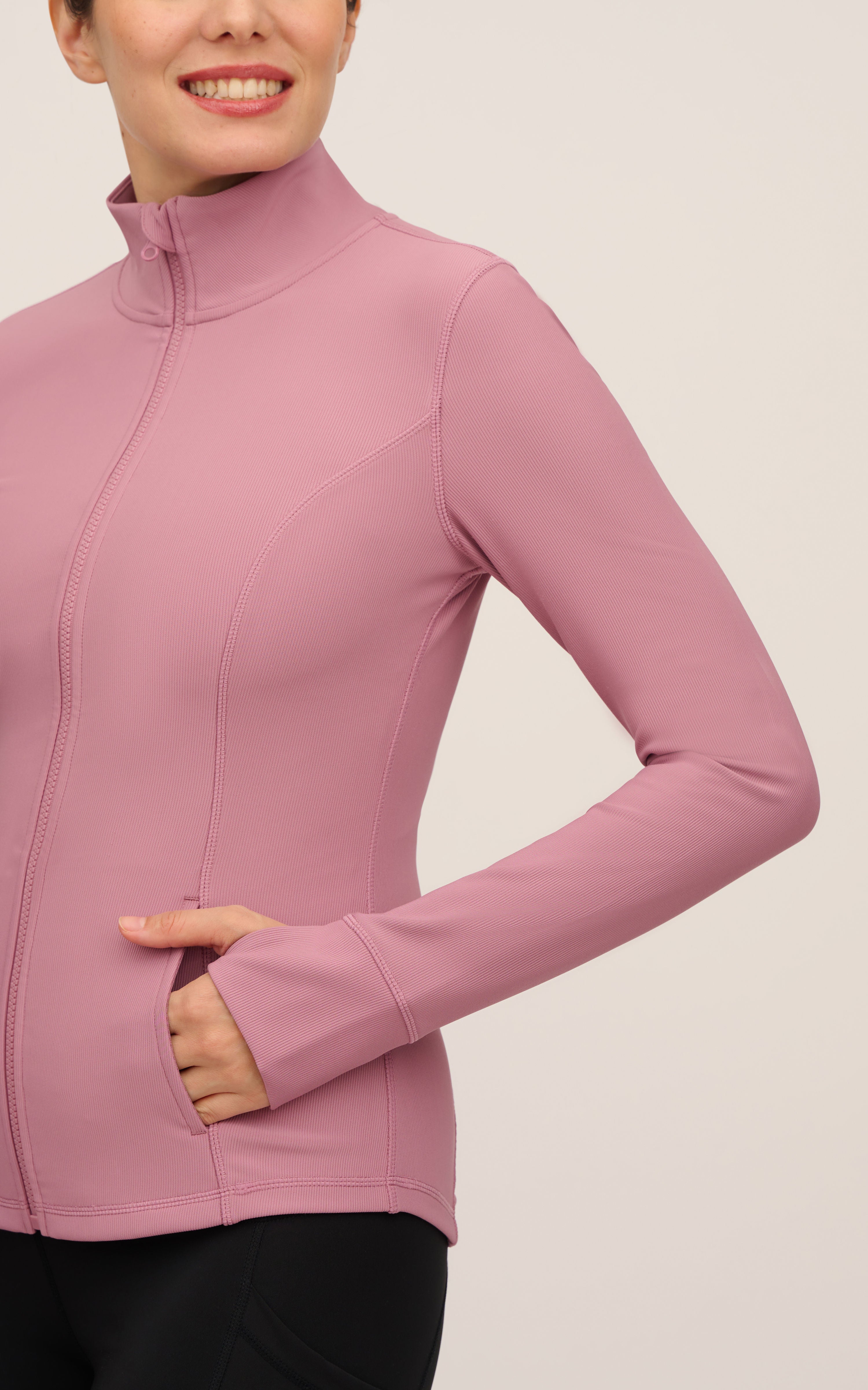 JW88967 Rib Altitude full zip performance jacket – Dusky Orchid – image 5