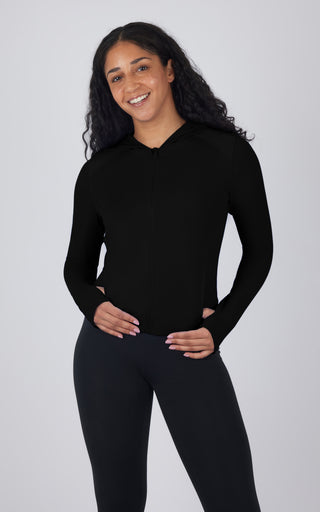 Lux Hayden Full Zip Cropped Hoodie