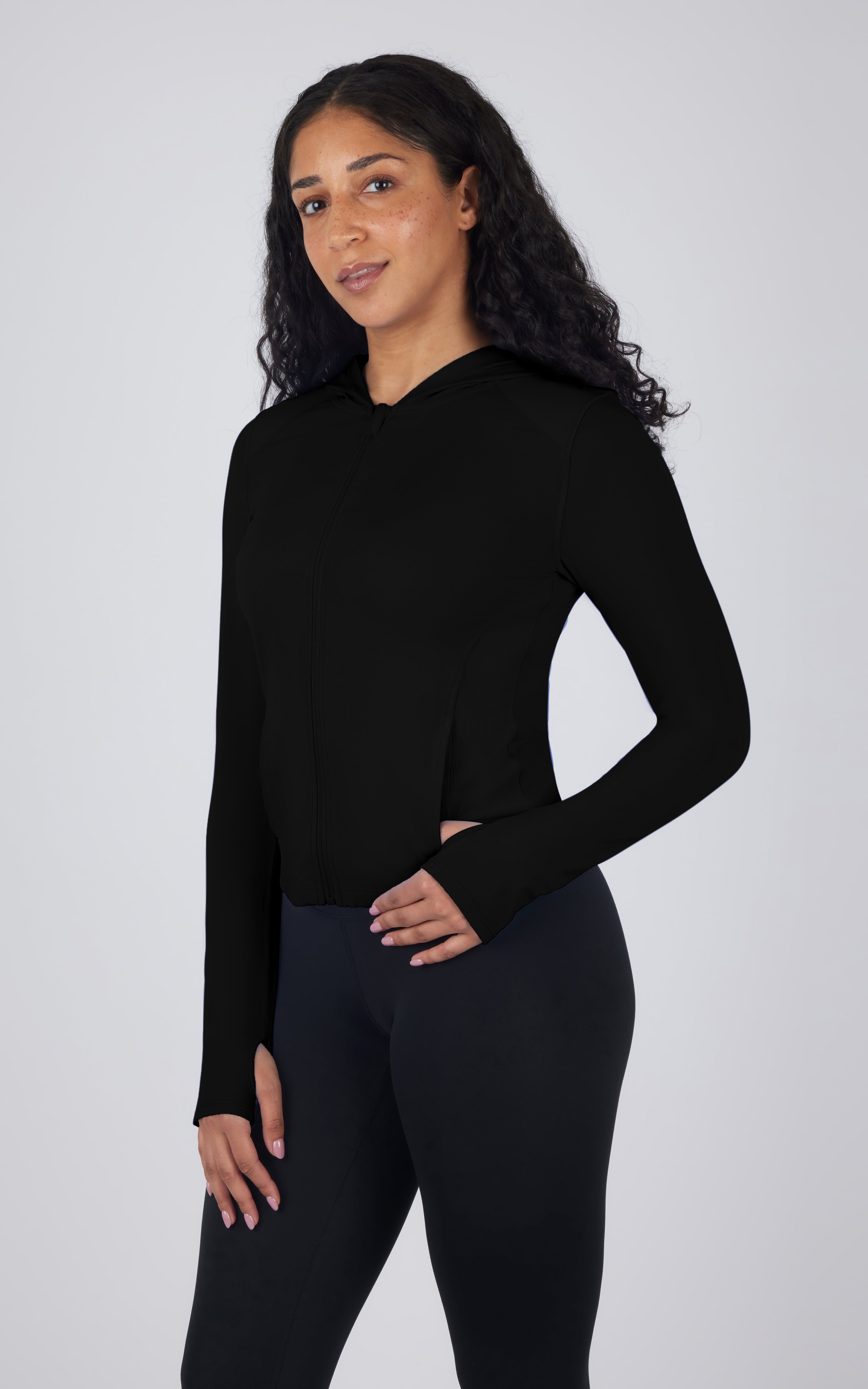 Lux Full Zip Hoodie - 90 Degree by Reflex