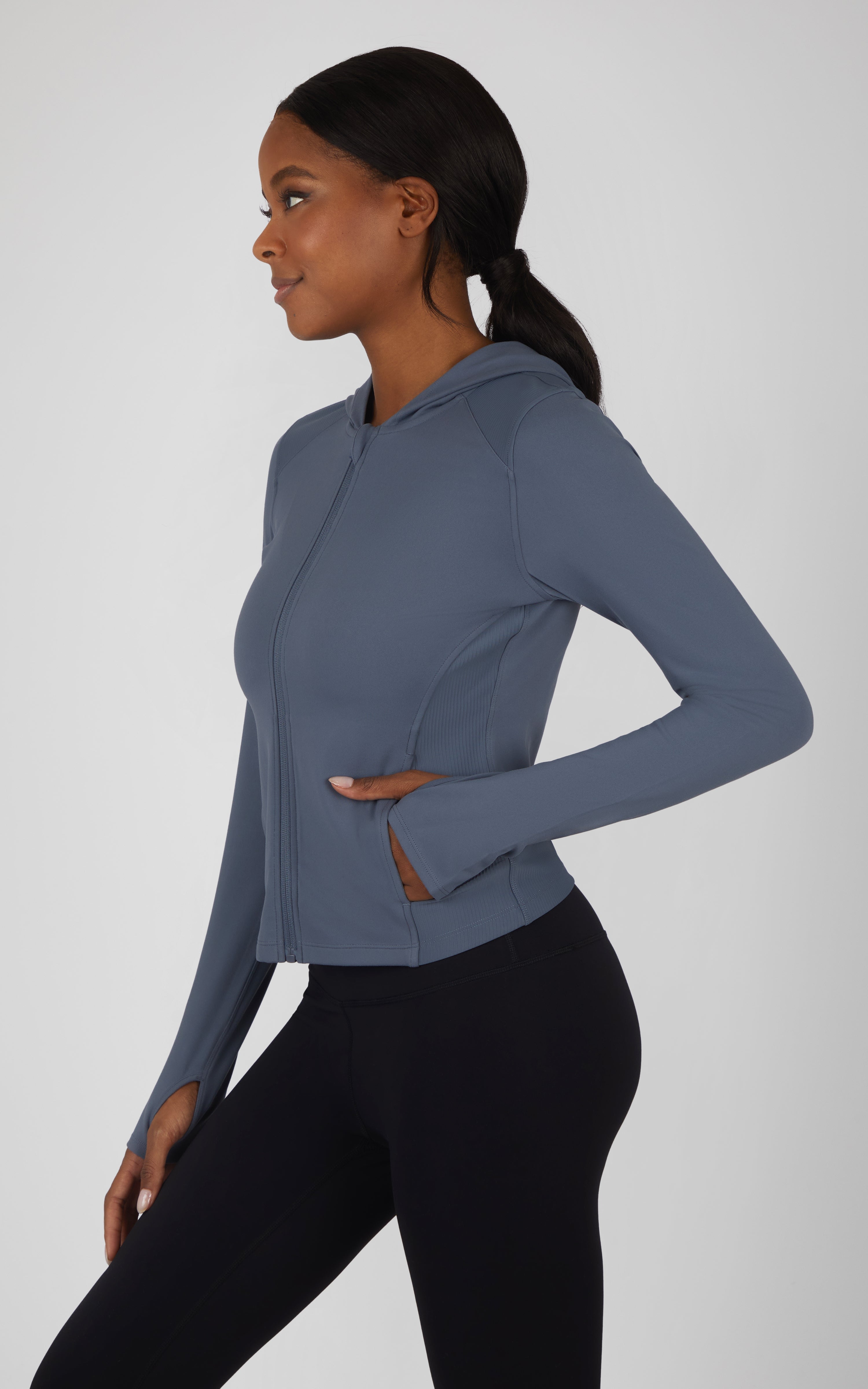 Lux Full Zip Hoodie - 90 Degree by Reflex
