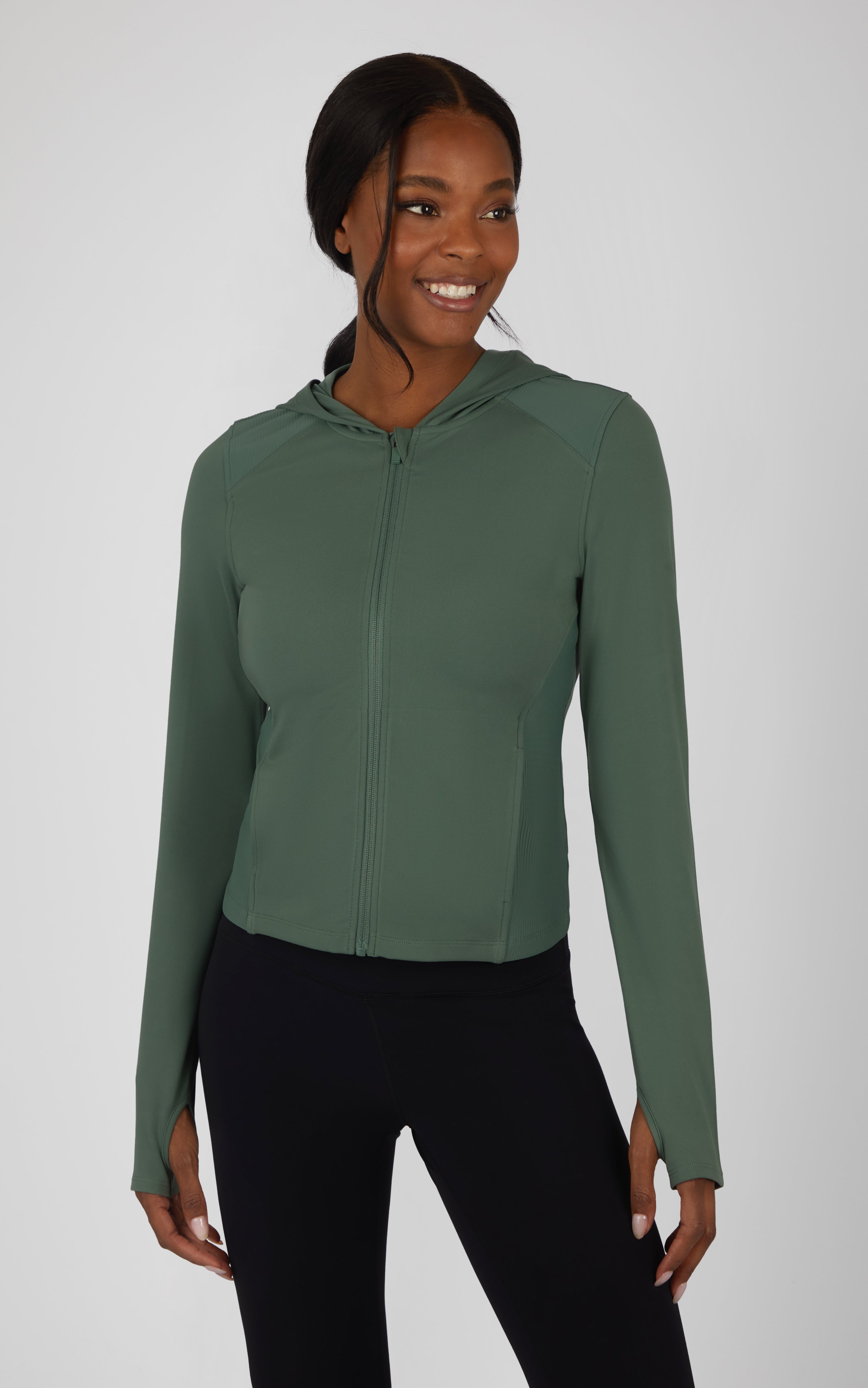 Lux Full Zip Hoodie - 90 Degree by Reflex
