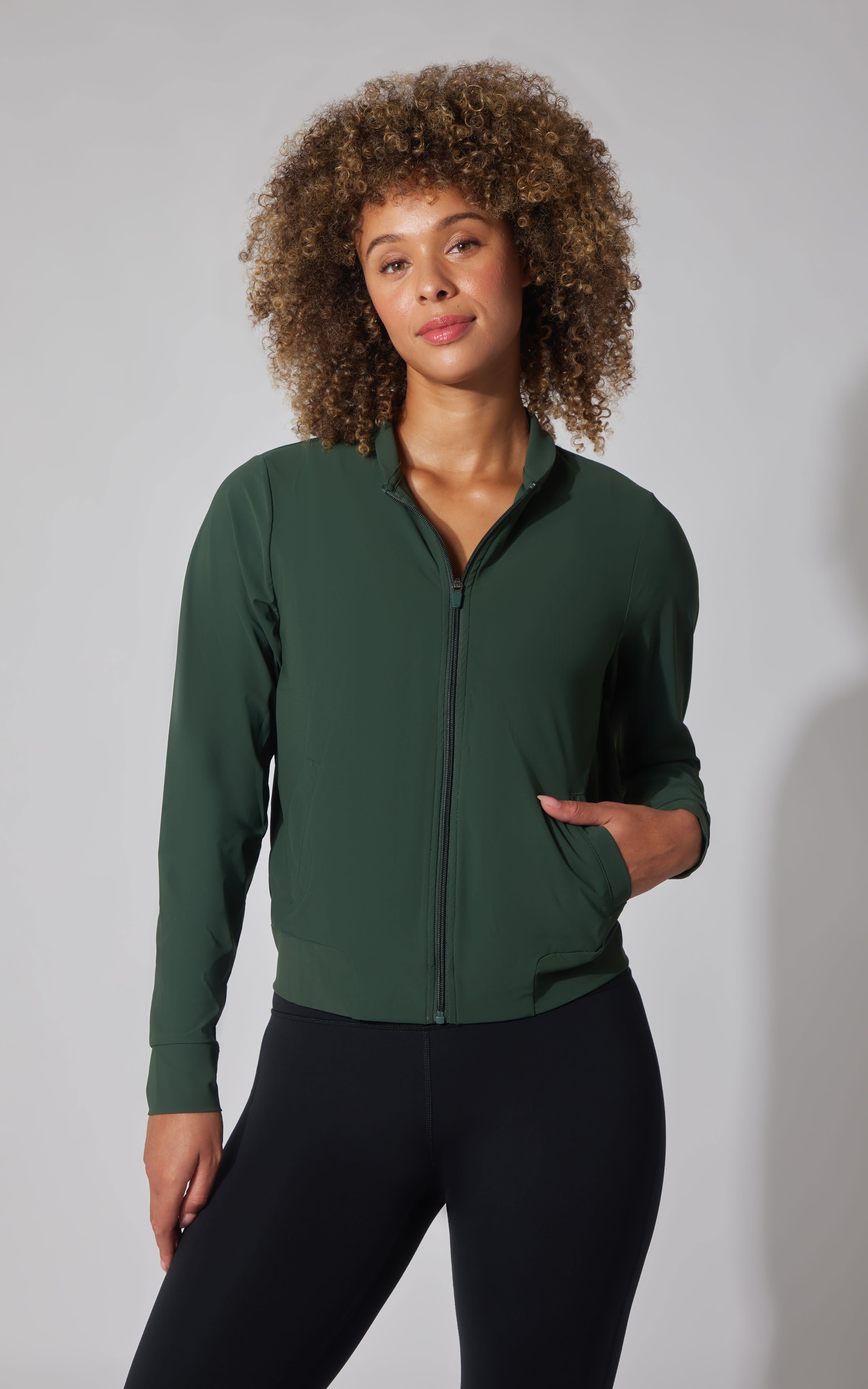 Warp Intown Full Zip Bomber Jacket - 90 Degree by Reflex