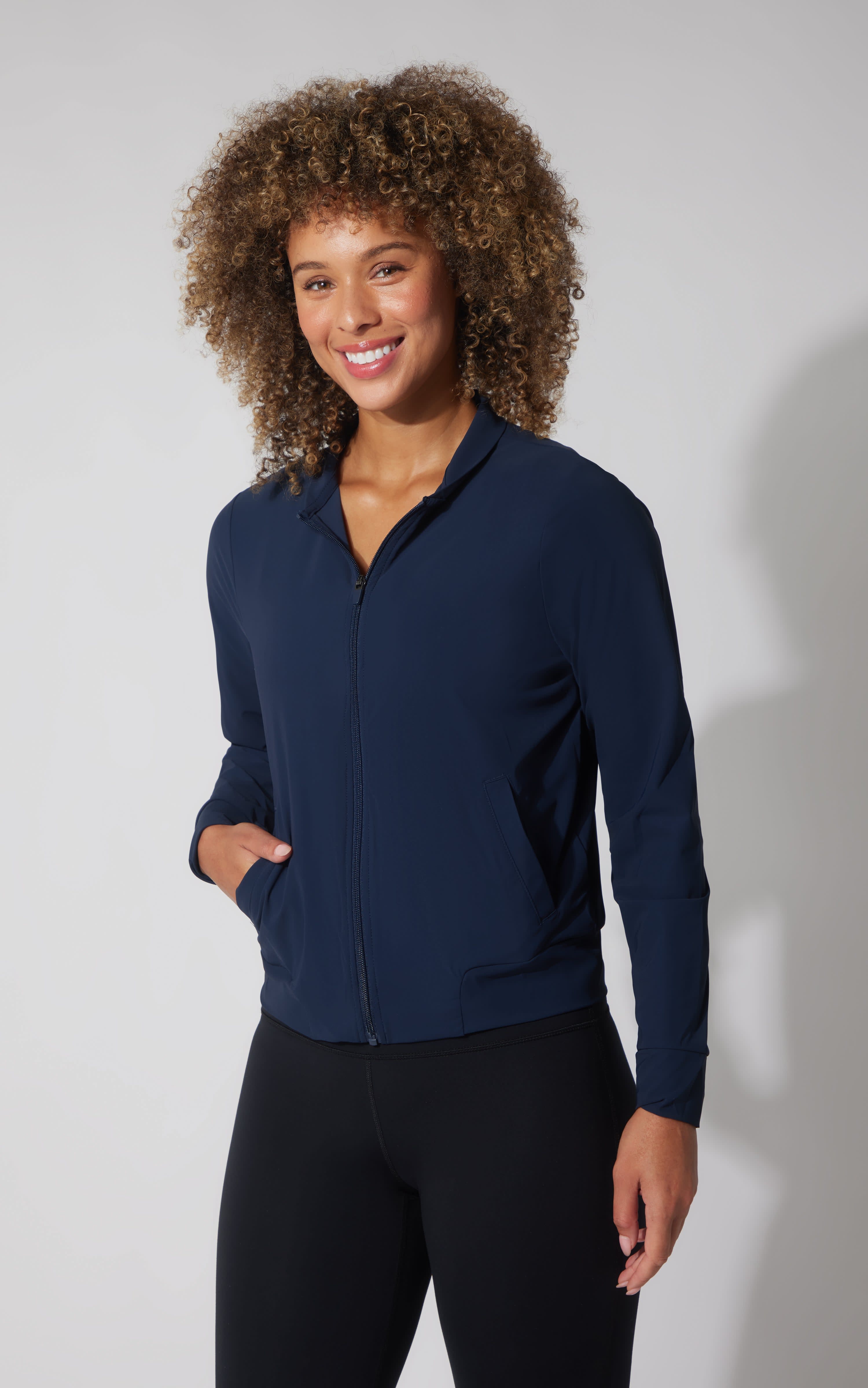 Warp Intown Full Zip Bomber Jacket - 90 Degree by Reflex