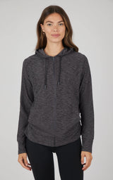 Maternity Heathered Lux Full Zip Jacket