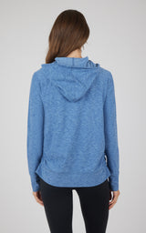 Maternity Heathered Lux Full Zip Jacket - 90 Degree by Reflex
