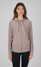 Maternity Heathered Lux Full Zip Jacket
