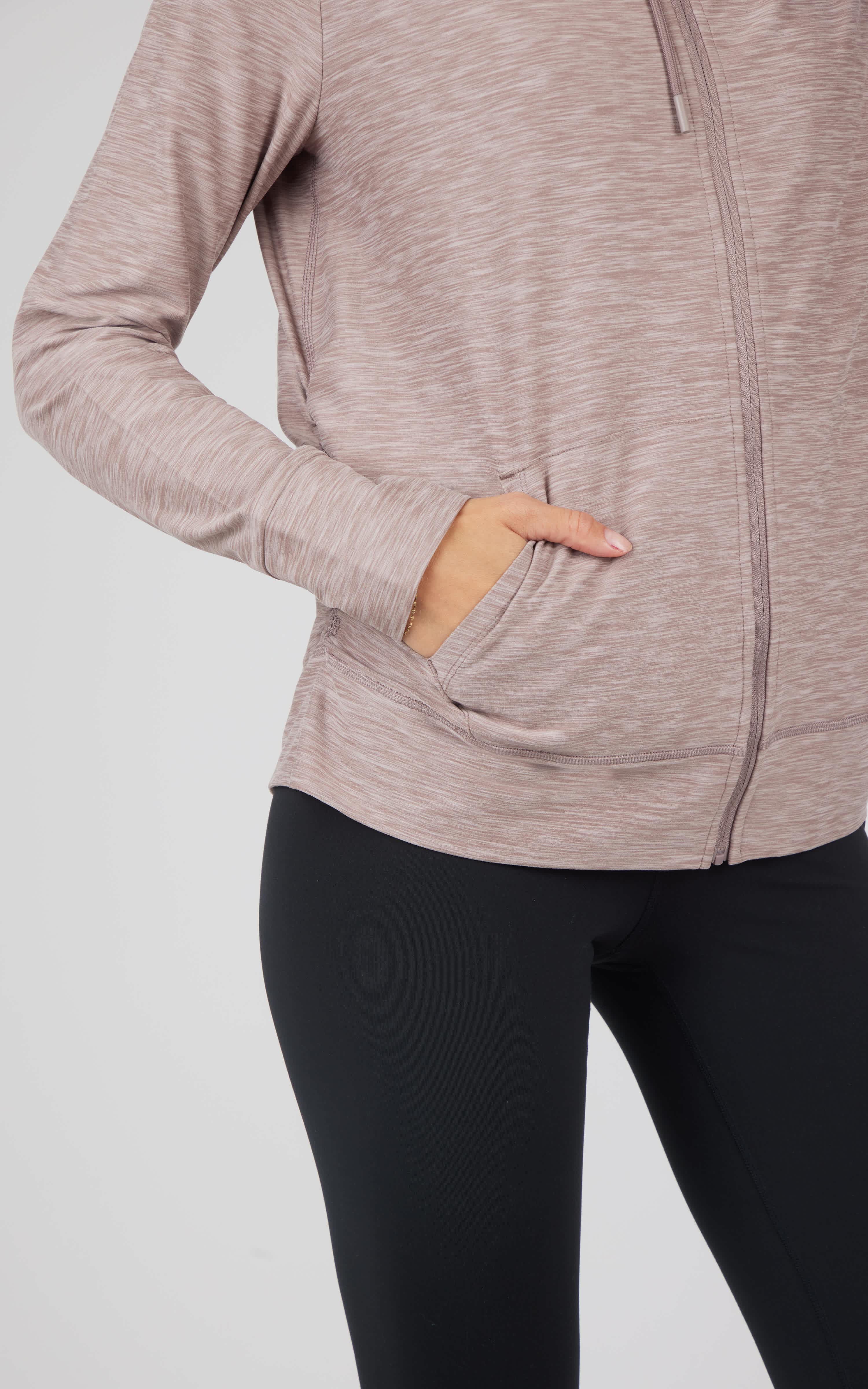 Maternity Heathered Lux Full Zip Jacket