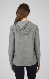 Maternity Heathered Lux Full Zip Jacket - 90 Degree by Reflex