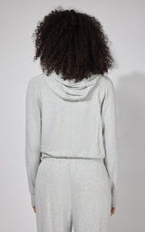 Modal Terry Halsey Full Zip Hoodie Jacket w/Side Pocket - 90 Degree by Reflex