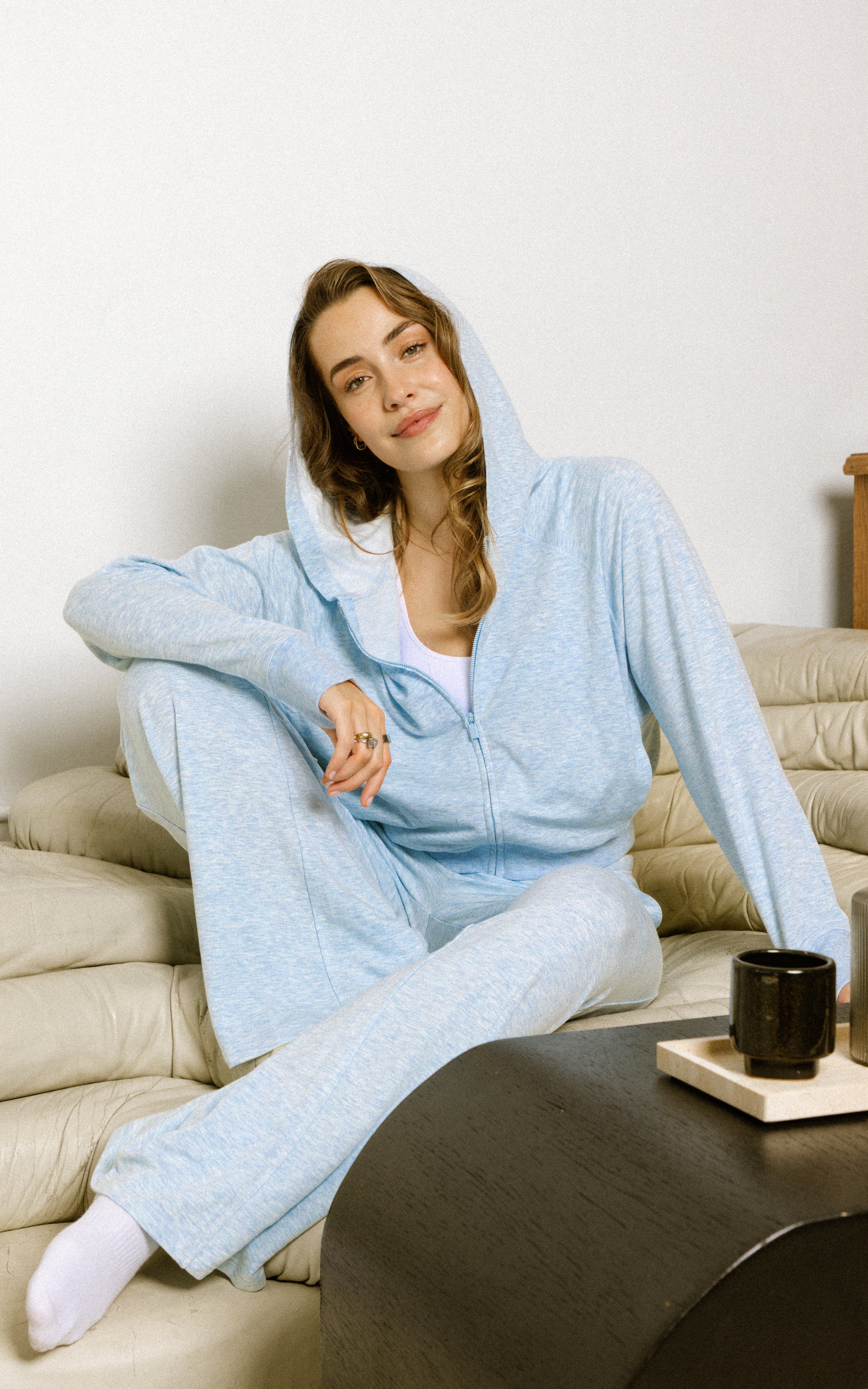 Cloud Plush Ludlow Zip Front Hoodie - JFW88197 – 90 Degree by Reflex