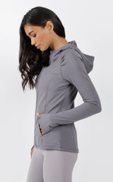 Slim Full Zip Hooded Jacket - 90 Degree by Reflex
