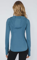 Slim Full Zip Hooded Jacket - 90 Degree by Reflex