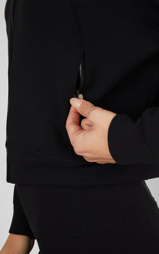 Softlite Scuba Modal Zoie Full Zip Cropped Jacket