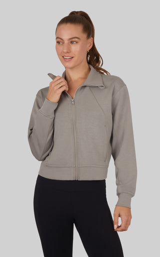 Softlite Scuba Modal Zoie Full Zip Cropped Jacket