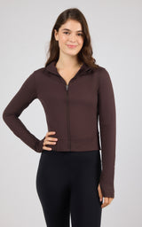 Lux Crosstrain Everyday Full Zip Jacket With Thumb Hole and Back Pocket - 90 Degree by Reflex