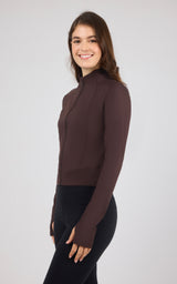 Lux Crosstrain Everyday Full Zip Jacket With Thumb Hole and Back Pocket - 90 Degree by Reflex