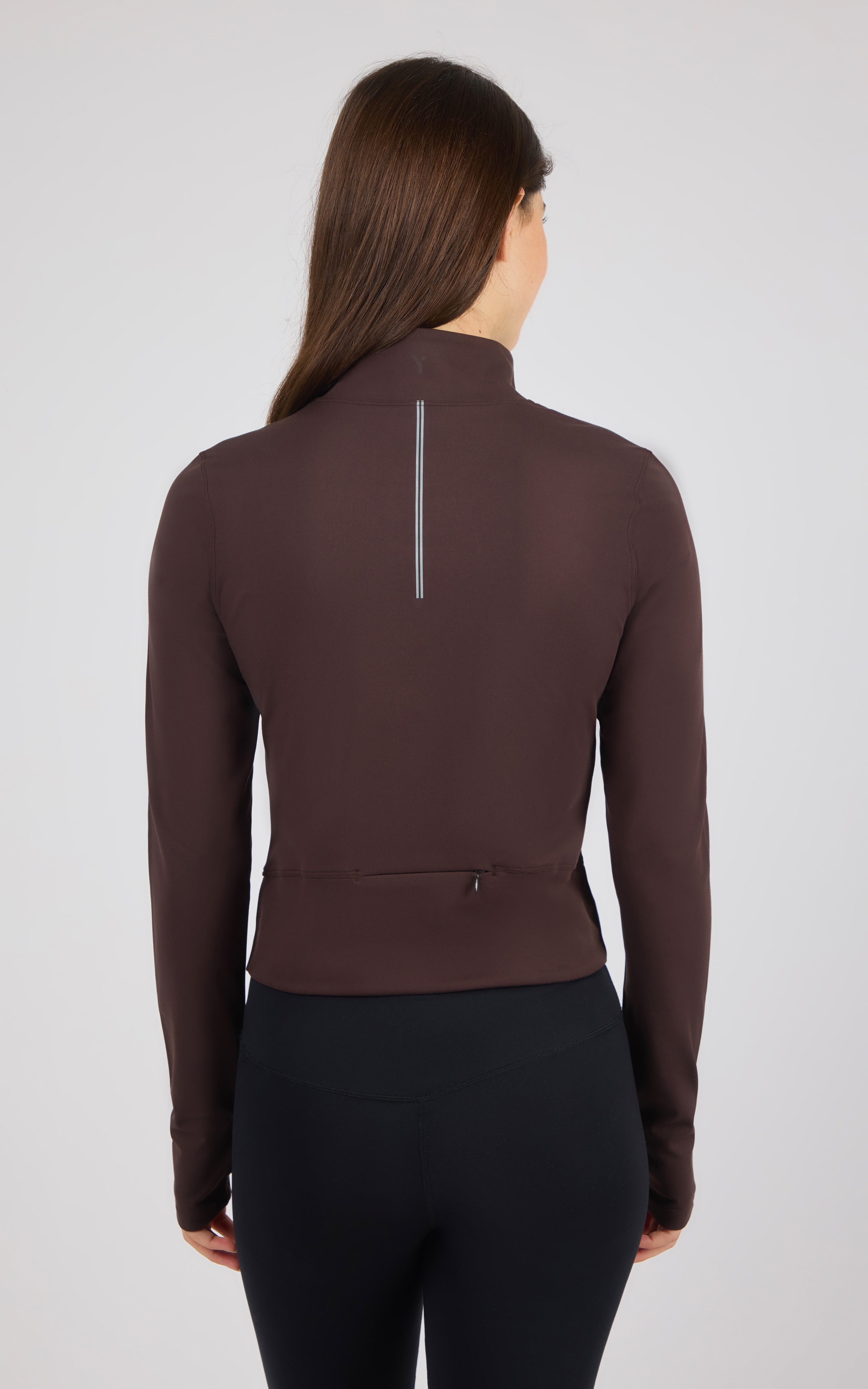 Lux Crosstrain Everyday Full Zip Jacket With Thumb Hole and Back Pocket - 90 Degree by Reflex