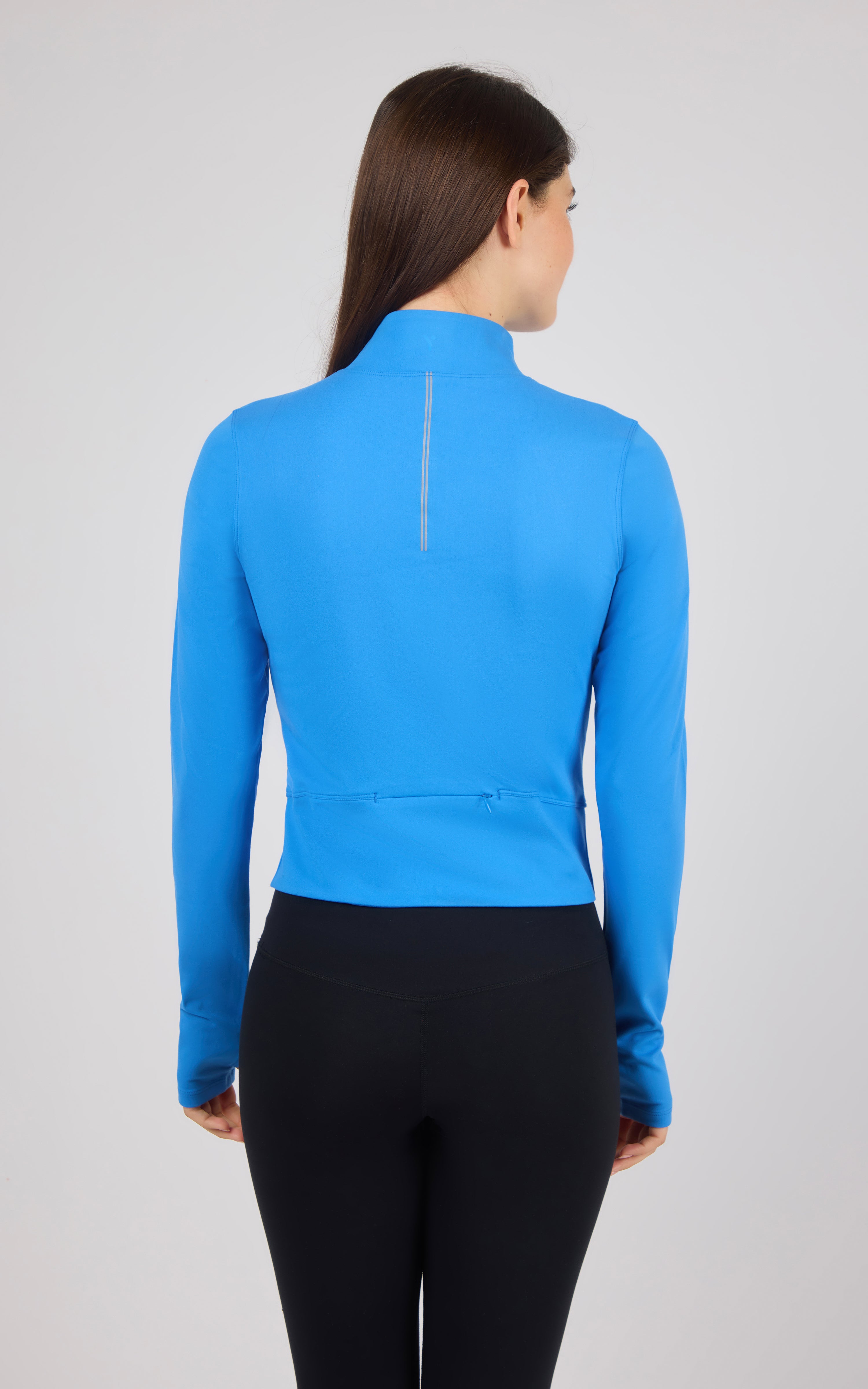 Lux Crosstrain Everyday Full Zip Jacket With Thumb Hole and Back Pocket - 90 Degree by Reflex