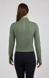 Lux Crosstrain Everyday Full Zip Jacket With Thumb Hole and Back Pocket - 90 Degree by Reflex