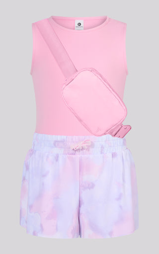 Little Girls Lunatek Tank & Running Short & Fanny Pack Set - 90 Degree by Reflex