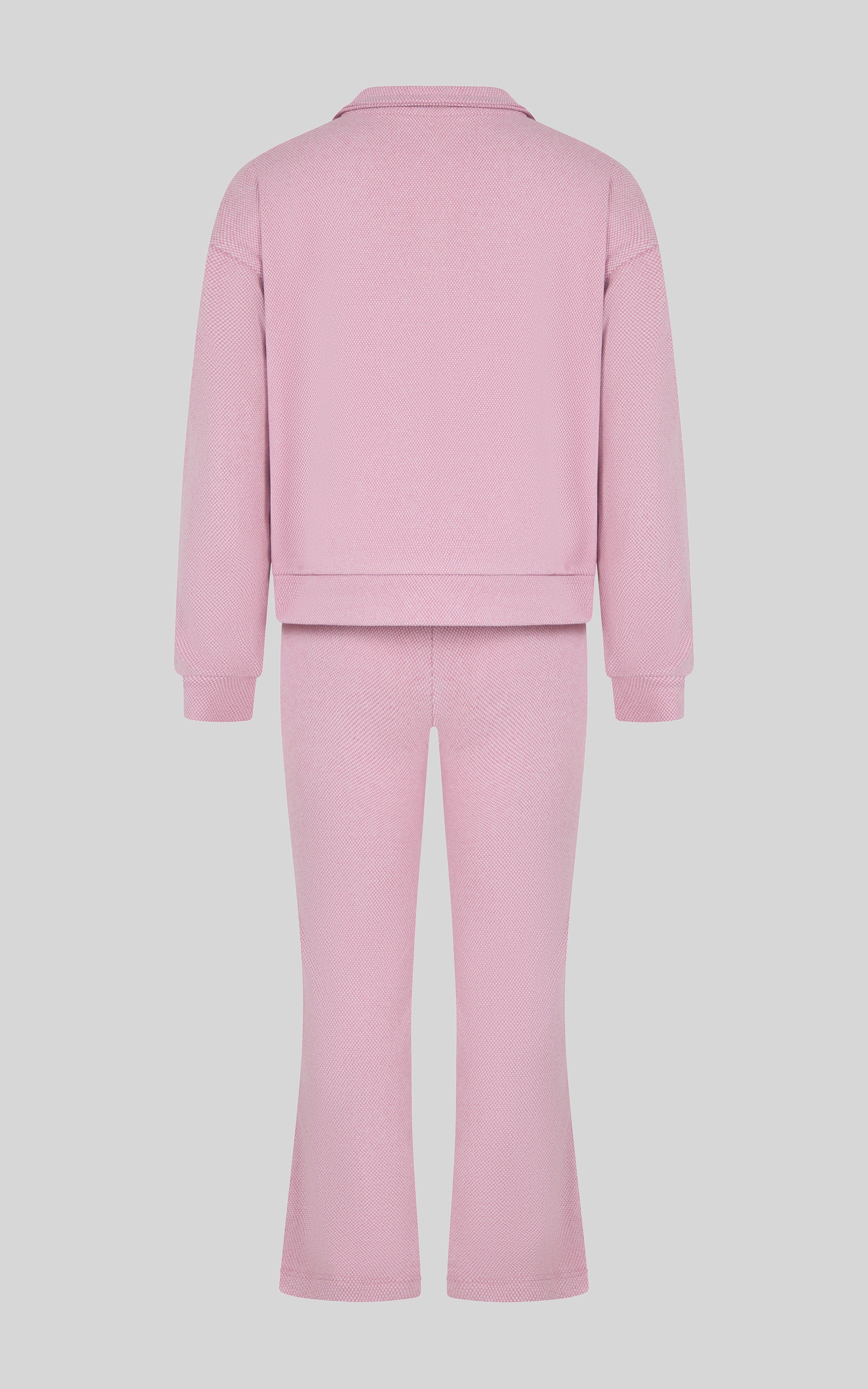 Little Girls Silicon Tek Twilight Half-Zip & Flare Pant Set - Mauve Orchid - 3
