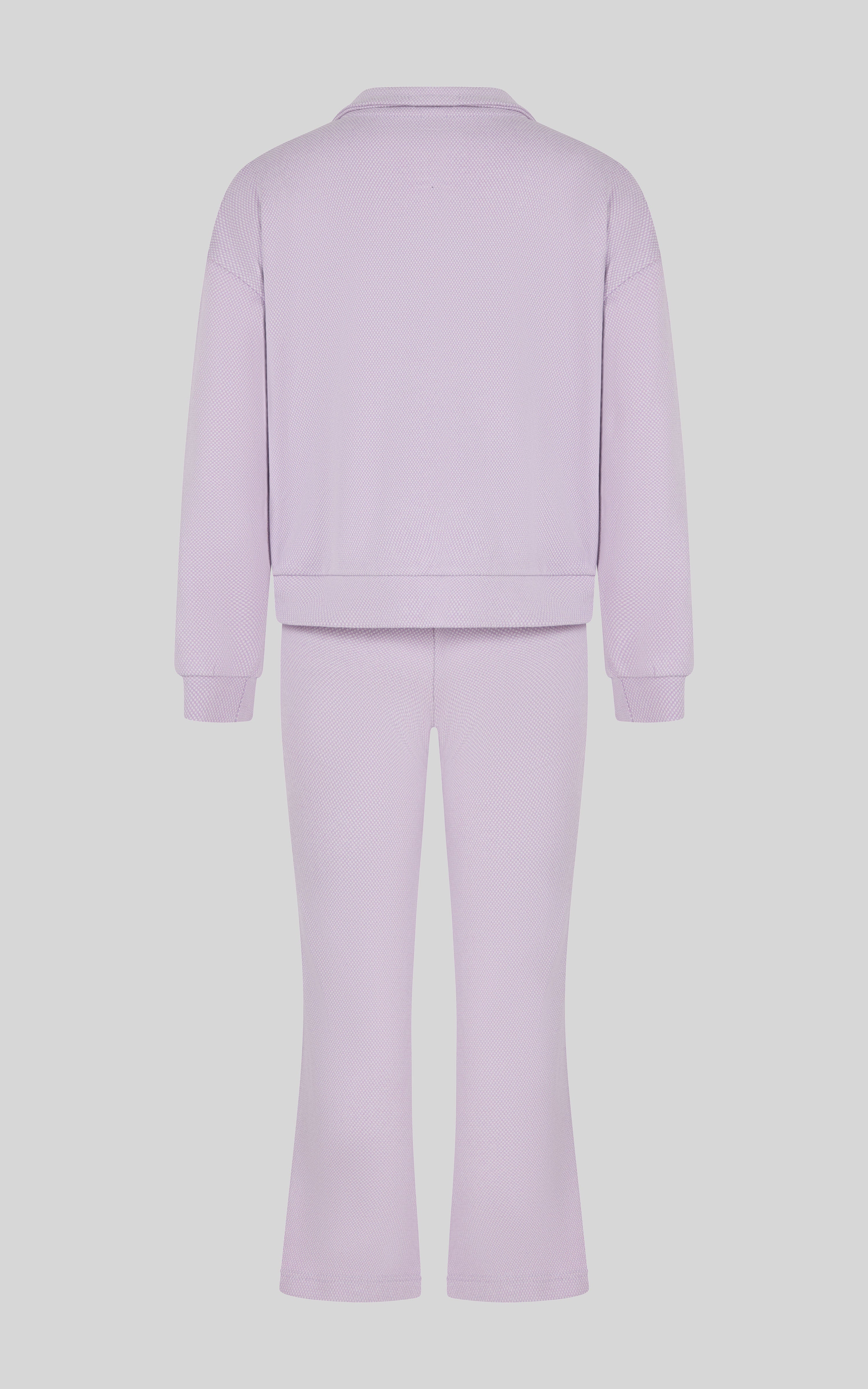 Little Girls Silicon Tek Twilight Half-Zip & Flare Pant Set - Purple Rose - 3
