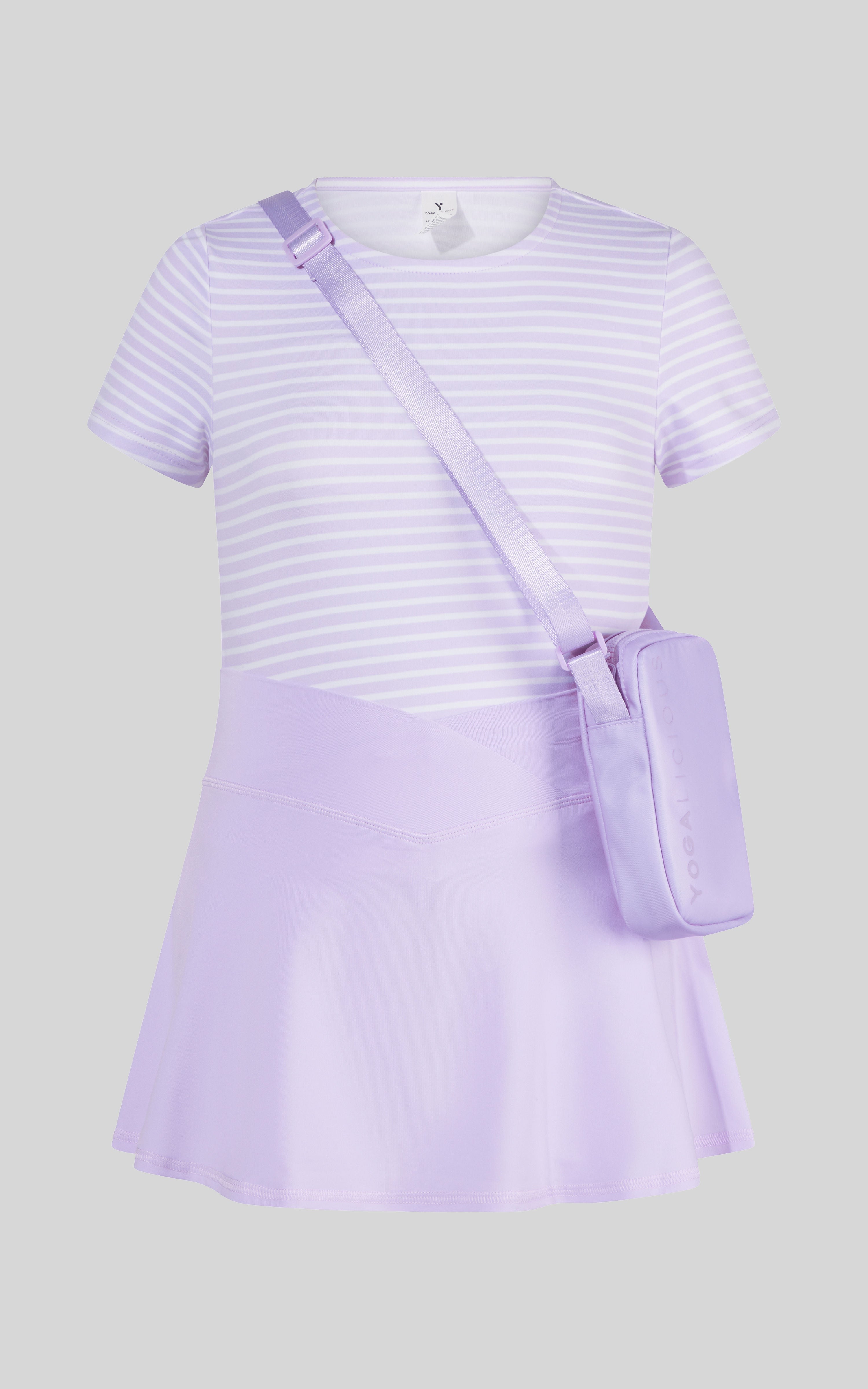 4-6X Lux Tee & Skort & Crossbody Bag Set