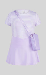 4-6X Lux Tee & Skort & Crossbody Bag Set