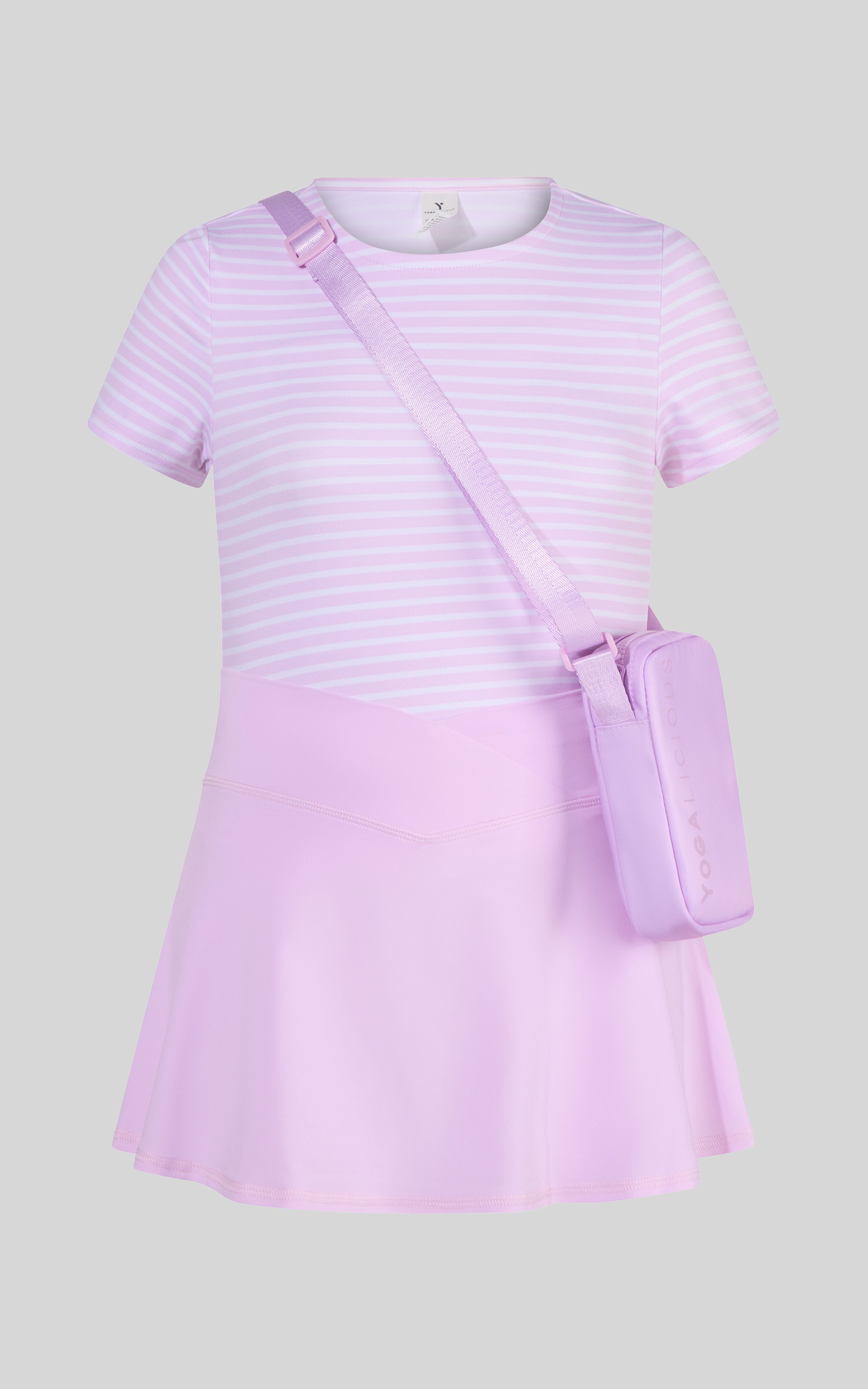 4-6X Lux Tee & Skort & Crossbody Bag Set