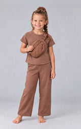 Little Girls Softlite Airflow Crew Top Set - Acorn - 1