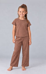 Little Girls Softlite Airflow Crew Top Set - Acorn - 3