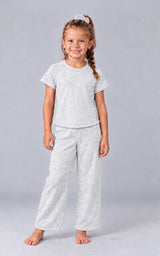 Little Girls Softlite Airflow Crew Top Set - Htr.Lt.Grey - 3