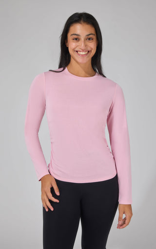 2 PK Side Ruched Long Sleeve Top - 90 Degree by Reflex